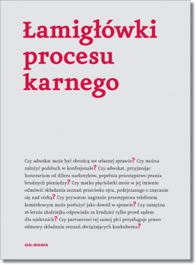 Łamigłówki procesu karnego - <br />