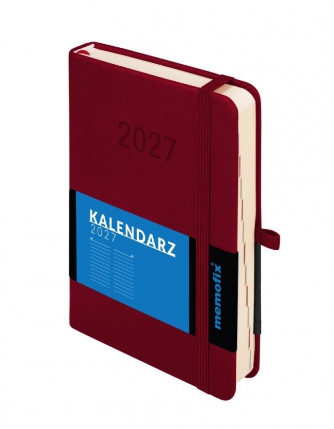 Kalendarz 2027 Memofix B6 DNS bordowy
