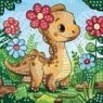 Mozaika piankowa dinozaur 25x25cm