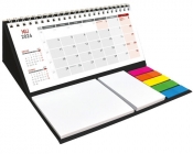 Kalendarz 2026 z notesem MAXI miesięczny spiralowany CZARNY