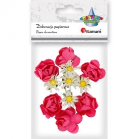 Kwiatki papierowe - czerwone (405234)