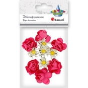 Kwiatki papierowe - czerwone (405234)