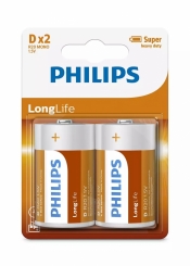 Bateria Philips Long Life R20 2/bl