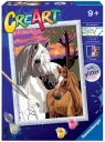 Malowanka CreArt dla dzieci - Konie i zachód słońca (20052) Wiek: 9+