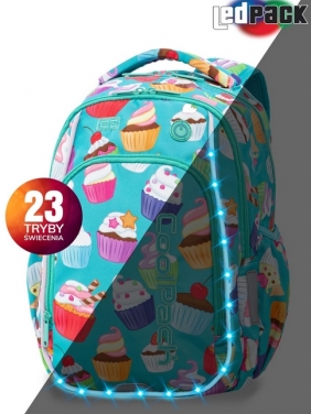 Coolpack - Strike S - Plecak szkolny - Led Cupcakes (A18203)