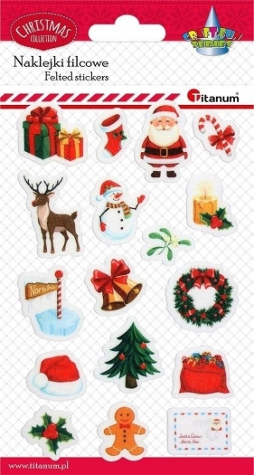 Naklejki świąteczne filcowe 17szt
