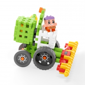 Klocki Waffle mini Farmer - Kombajn, 50 elementów (907528)