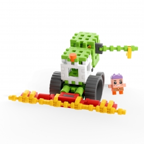 Klocki Waffle mini Farmer - Kombajn, 50 elementów (907528)