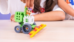 Klocki Waffle mini Farmer - Kombajn, 50 elementów (907528)