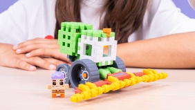 Klocki Waffle mini Farmer - Kombajn, 50 elementów (907528)