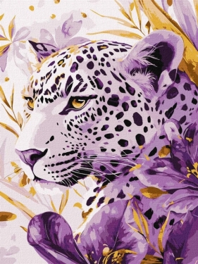 Malowanie po numerach - Fioletowy drapieżnik metal