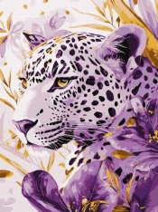 Malowanie po numerach - Fioletowy drapieżnik metal