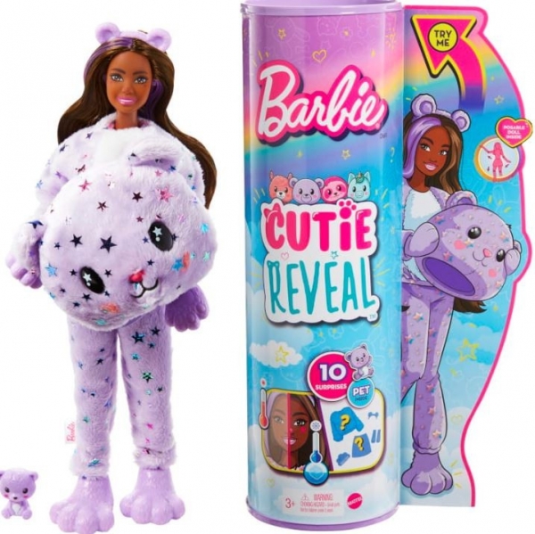 Lalka Barbie Cutie Reveal Miś - Seria 2 Kraina Fantazji (HJL56/HJL57)