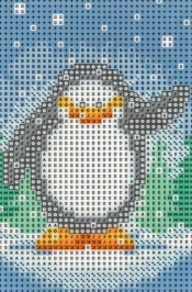 Diamentowa mozaika - Pingwin 10x15cm