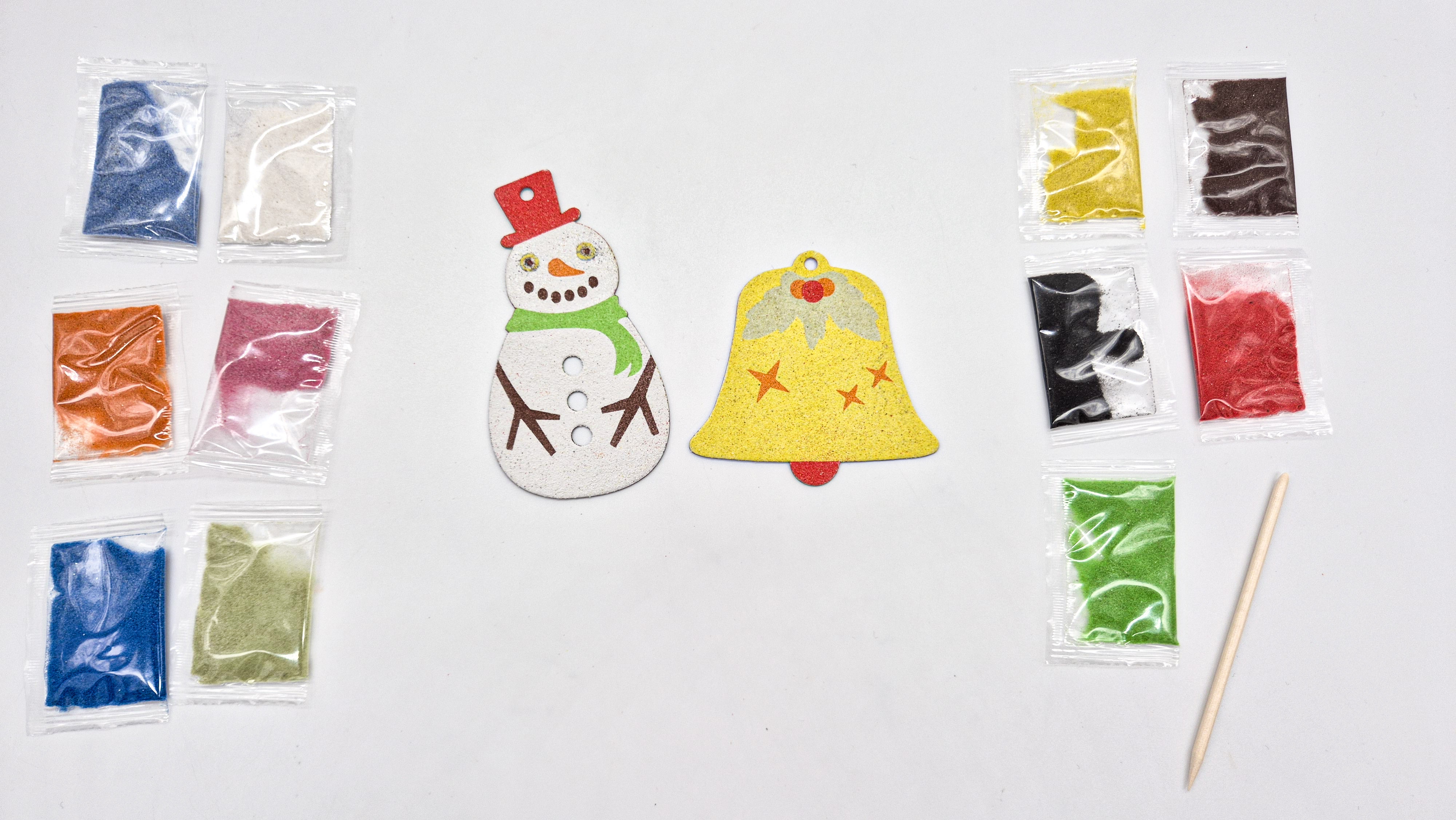 Piaskowe Malowanki – Ozdoby na Choinkę: Ciastek