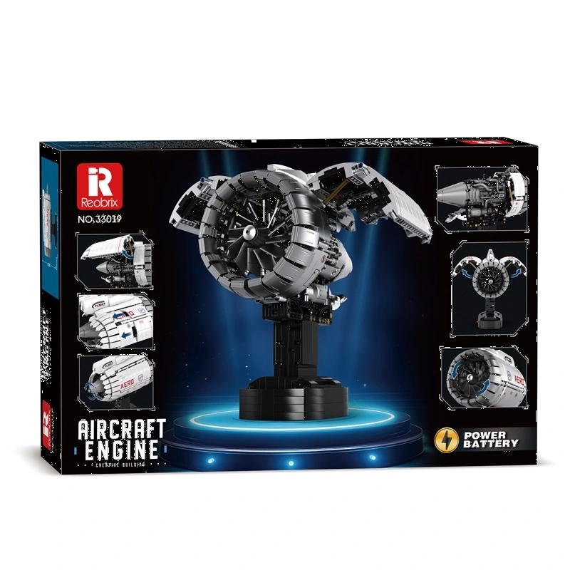 <img src='https://webimage.pl/pics/529/2/d6974077152075.png' style='height:440px' /> Klocki REOBRIX 33019 Odrzutowy silnik samolotowy (1813 elementów)