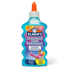 Elmer's klej brokatowy, niebieski, zmywalny i przyjazny dzieciom, 177 ml - doskonały do Slime (2077252)