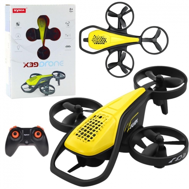 <img src='https://webimage.pl/pics/529/3/d5905991083054.jpg' style='height:440px' /> Dron RC mini Syma X36 czteroosiowy żółty