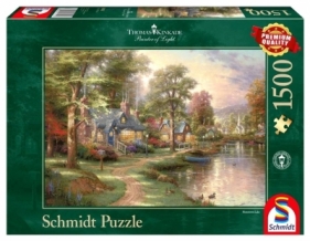 Puzzle 1500: Thomas Kinkade, Nad jeziorem (103434) - Thomas Kinkade