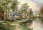 Puzzle 1500: Thomas Kinkade, Nad jeziorem (103434) - Thomas Kinkade