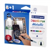 Centropen: zestaw markerów do dekorowania "Decor Pen Metallic 2737", 9 kolorów