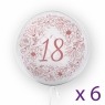 Tuban, balon 45 cm - 18-tka kwiaty (6 sztuk) (TU 3752)