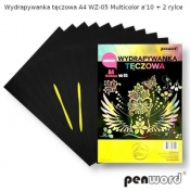 Wydrapywanka tęczowa A4 multicolor WZ-05