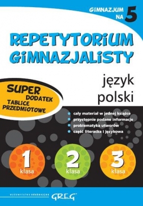 Repetytorium gimnazjalisty - język polski + tablice - Opracowanie zbiorowe