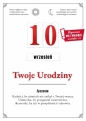 Karnet Urodziny wymienne cyfry