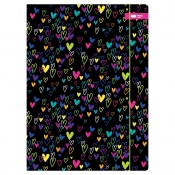 Happy Color, Teczka kartonowa z gumką 24x31cm - My Love