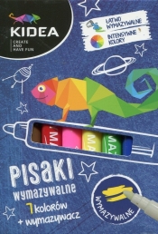 Pisaki wymazywalne Kidea 7 kolorów + wymazywacz