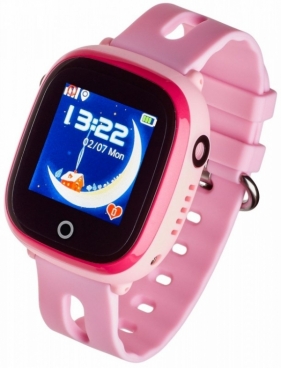 Smartwatch zegarek Kids Happy różowy (5903246280531)