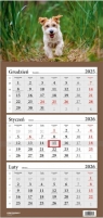  Kalendarz 2026 Trójdzielny Pies terier