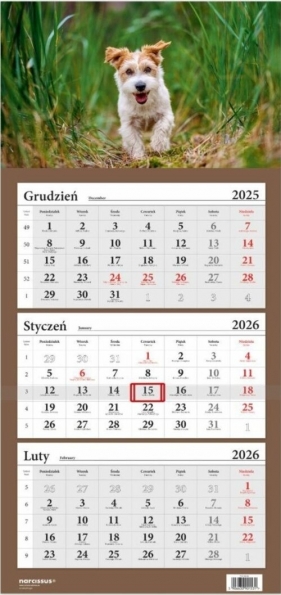 Kalendarz 2026 Trójdzielny Pies terier