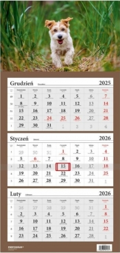 Kalendarz 2026 Trójdzielny Pies terier