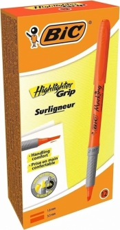 Zakreślacz Highlighter Grip pomarańcz (12szt) BIC