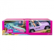 BARBIE 2 LALKI : SAMOCHÓD TERENOWY + MOTORÓWKA