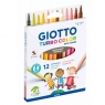 Pisaki Giotto Turbo Color, 12 kolorów - kolory skóry (526900)