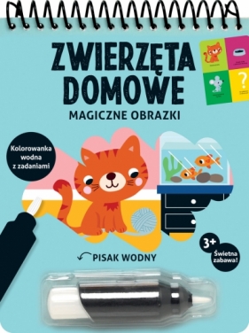 Magiczne obrazki. Zwierzęta domowe. Kolorowanka wodna z zadaniami - Deborah van de Leijgraaf