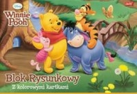 Blok rysunkowy A4 Kubuś Puchatek z kolorowymi kartkami