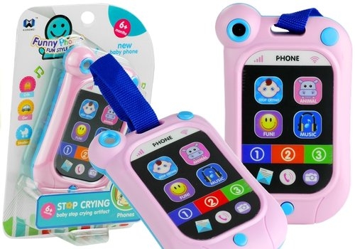 Telefon dotykowa komórka dla malucha dźwięki róż