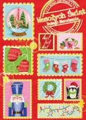 Karnet B6 Boże Narodzenie - Znaczki świąteczne