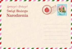 Karnet B6 Boże Narodzenie - Znaczki świąteczne