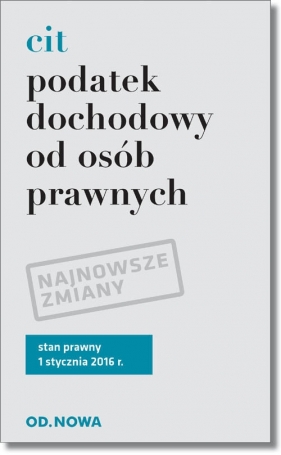 Podatek dochodowy od osób prawnych CIT