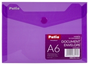 Koperta na dokumenty A6 transparentna - fioletowa (PAT6133A/N/12)