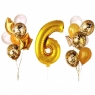 Zestaw balonów złotych 6