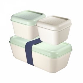 Termiczna torba Milan na żywność 3,5l z 3 pudełkami na lunch z kolekcji Terrazzo Blue granatowa (08806TZB)