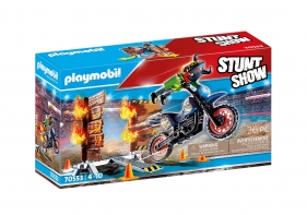 Playmobil Stuntshow: Pokaz kaskaderski, Motor z płonącą przeszkodą (70553)