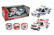 Zestaw aut miejskich - policja i ambulans