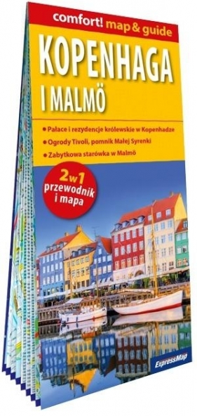 Kopenhaga i Malmo laminowany map&guide 2w1 - Tomasz Duda